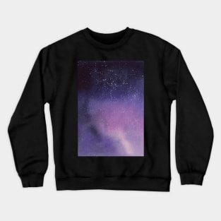 Galaxy in purple and violet Crewneck Sweatshirt